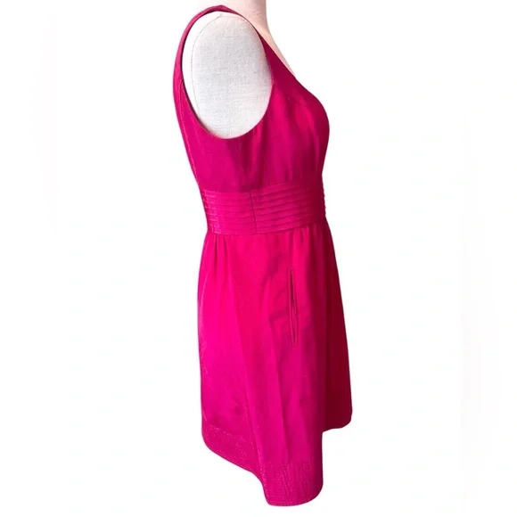 SHOSHANNA Sleeveless Dress w Pockets Hot Pink 4 - eharrisgallery.com